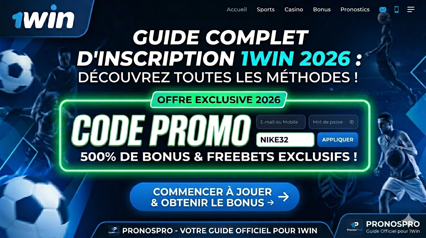Inscription 1Win 2026 : Guide de toutes les méthodes (Et pourquoi l'inscription par E-mail est la meilleure