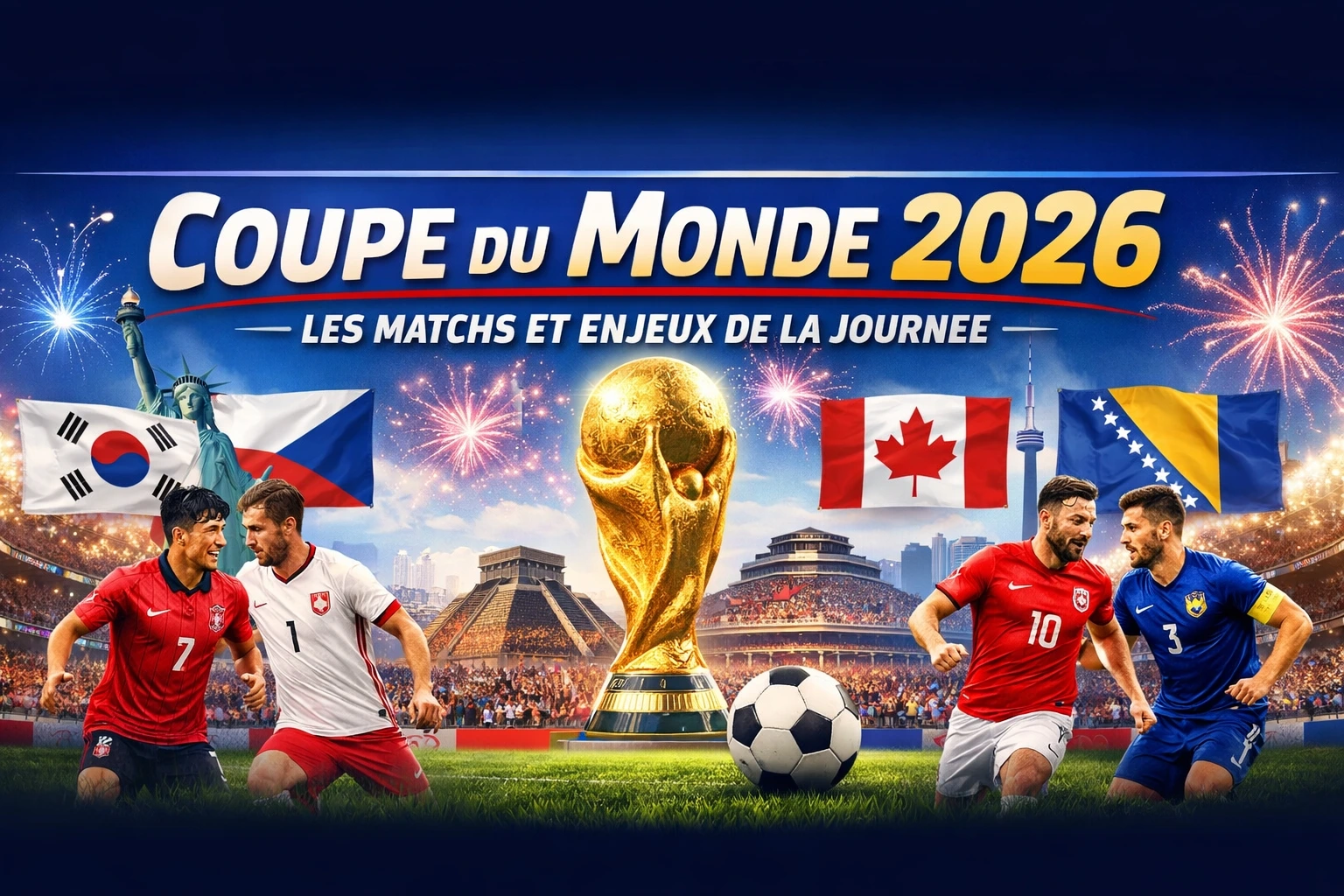 Coupe du Monde 2026 : les matchs au programme aujourd'hui et les enjeux de cette deuxième journée de compétition