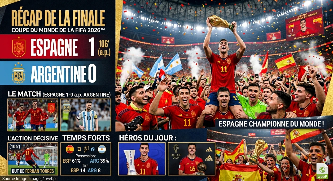 Espagne vs Argentine : La Roja décroche sa deuxième étoile au bout du suspense