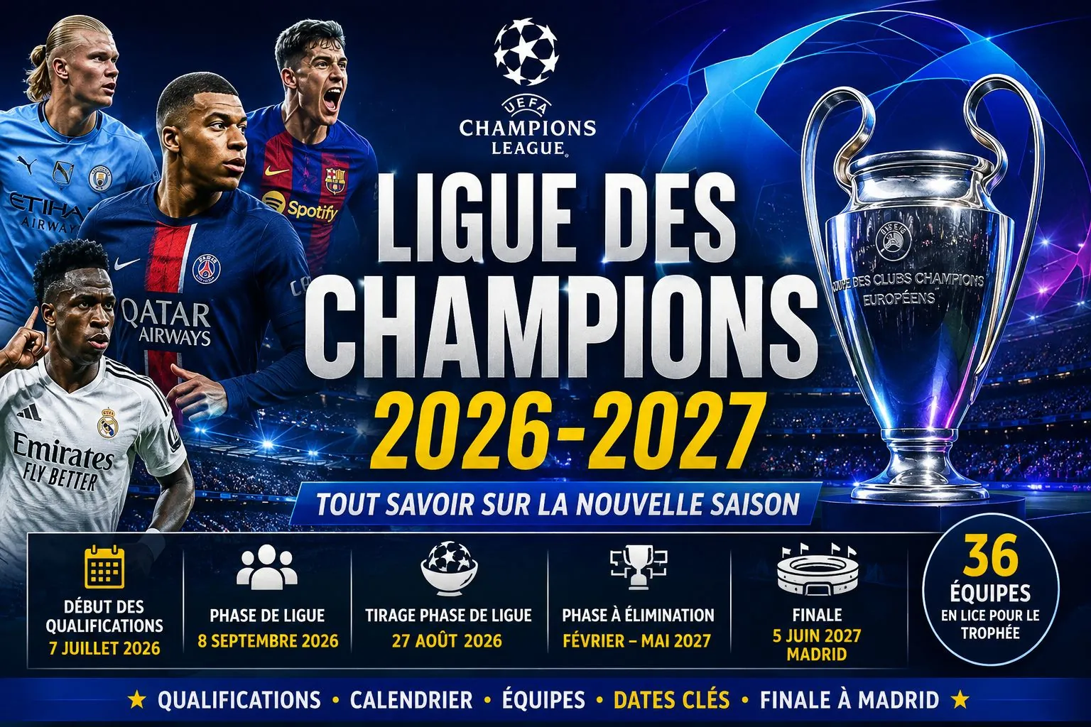 Ligue des champions 2026-2027 : tout savoir sur la nouvelle saison