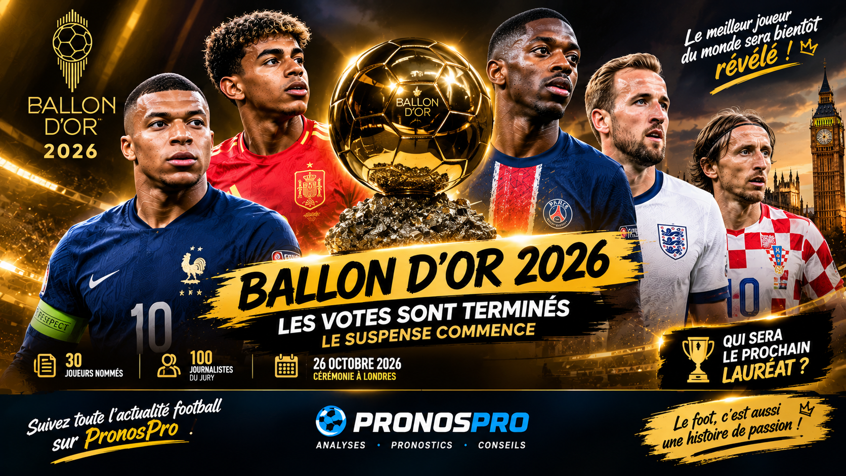 Ballon d’Or 2026 : les votes sont terminés, le suspense commence