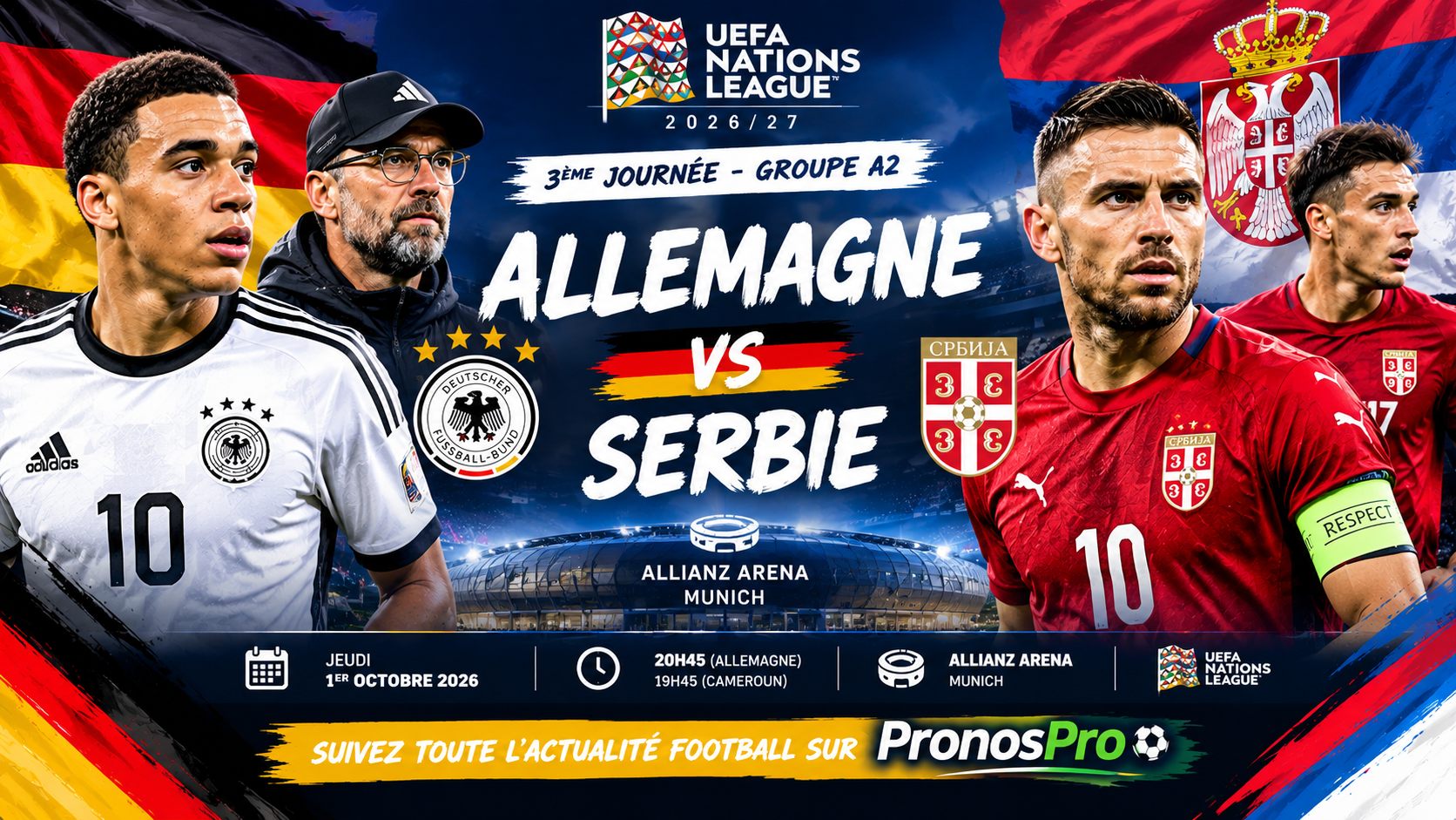 Allemagne – Serbie : Jürgen Klopp et la Mannschaft à la recherche d’une première victoire