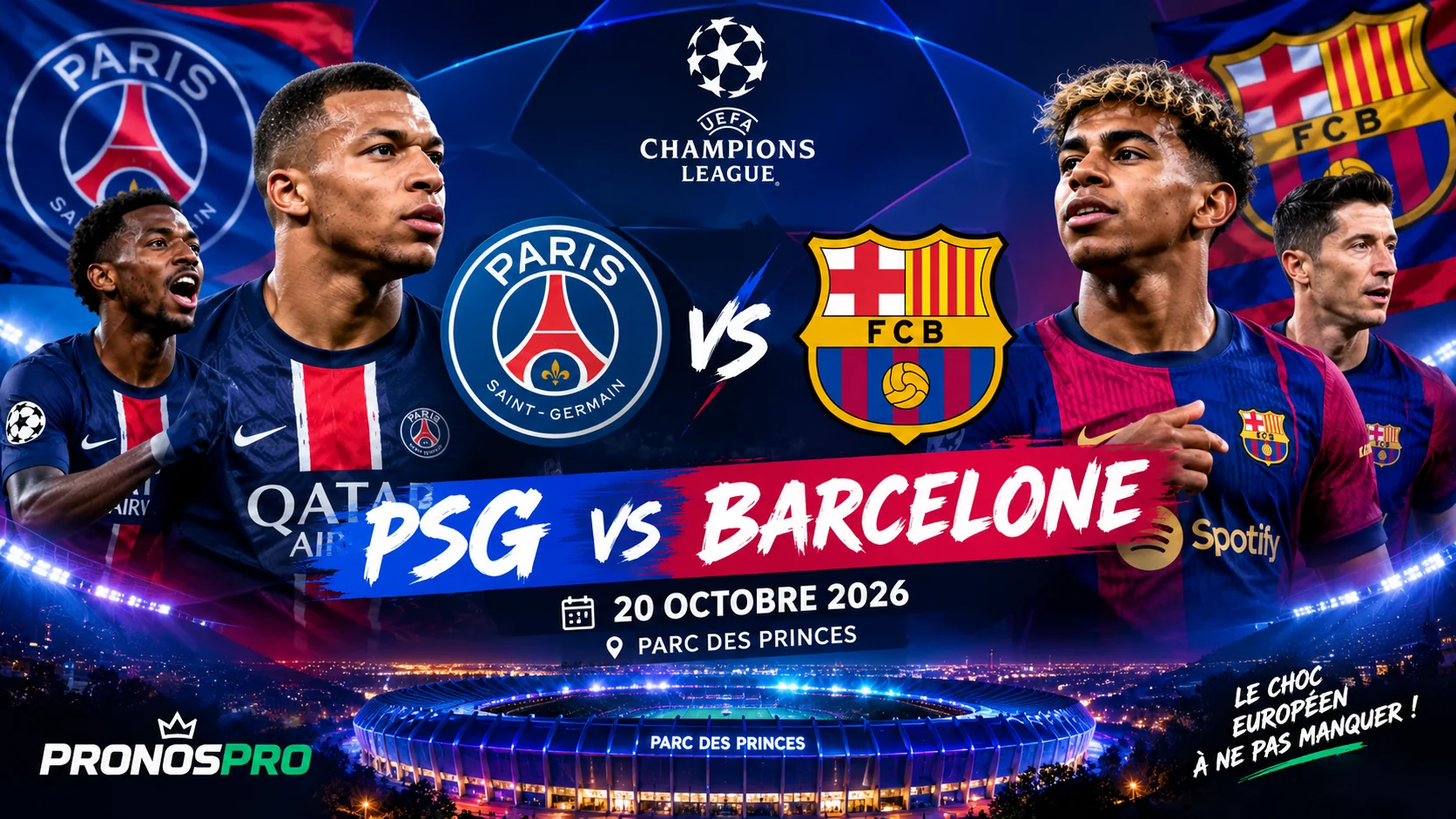 PSG – FC Barcelone : un choc européen sous haute tension au Parc des Princes